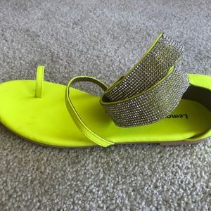 Dolls Kill neon yellow shoes 8